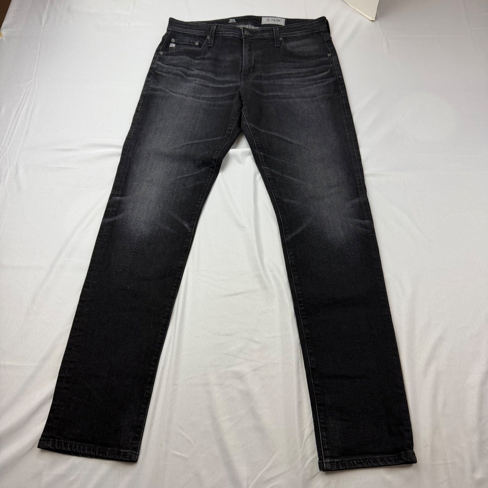 AG Adriano Goldschmied Tellis Jeans Mens 33x33 Black Modern Slim Faded Denim